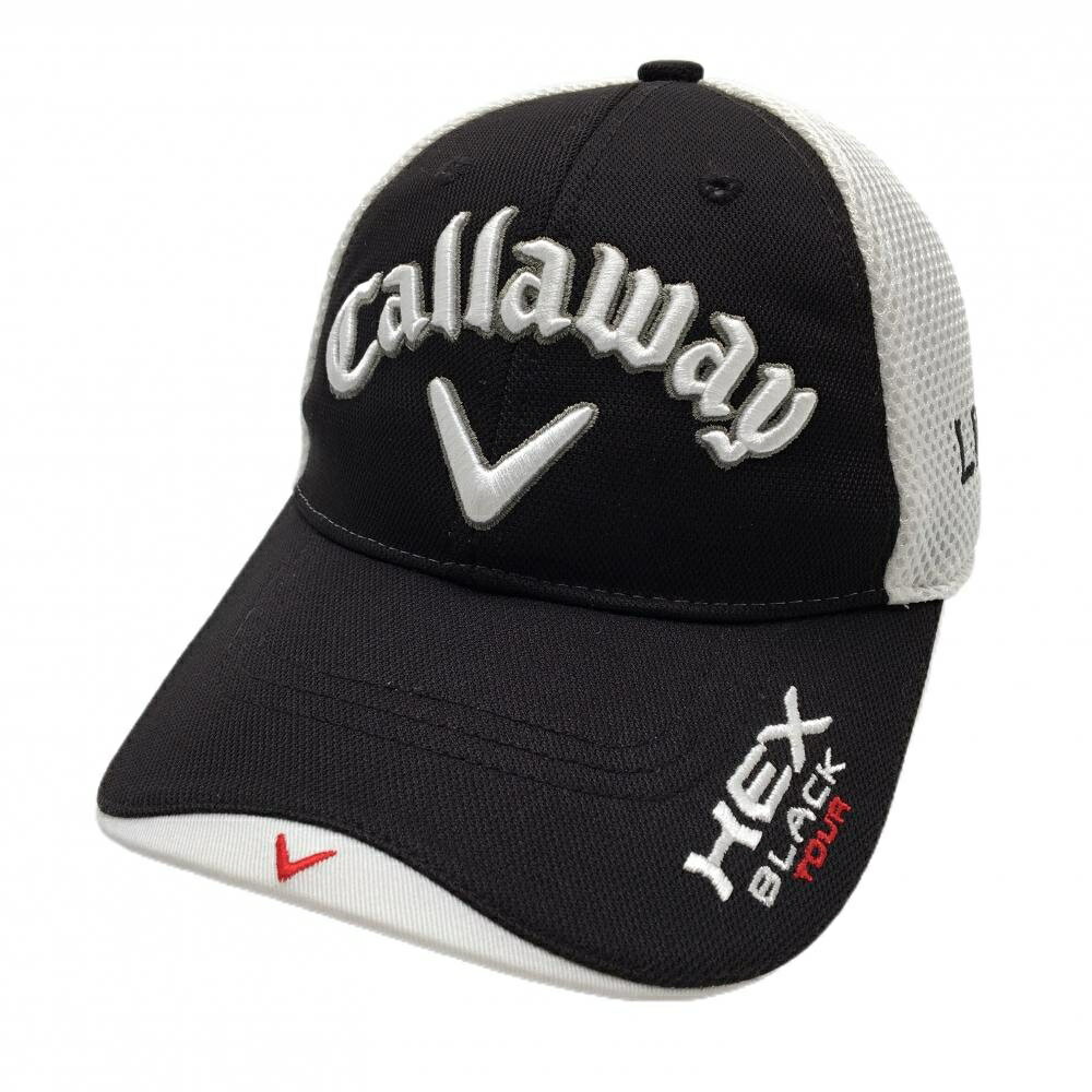 キャロウェイ メッシュキャップ 黒×白 立体ロゴ ニューエラ ODYSSEY ONE SIZE ゴルフウェア Callaway
