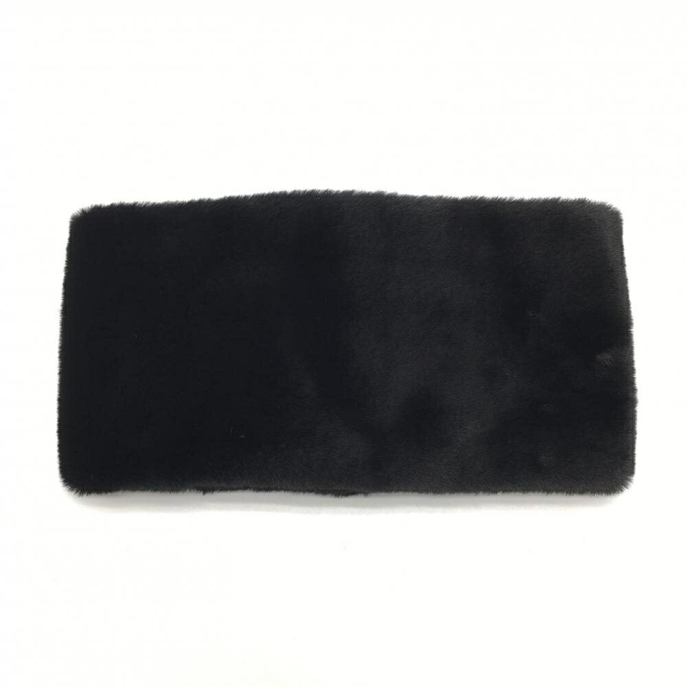 【超美品】マンシングウェア ボアネックウォーマー 黒 ペンギン刺しゅう 裏フリース F ゴルフウェア Munsingwear