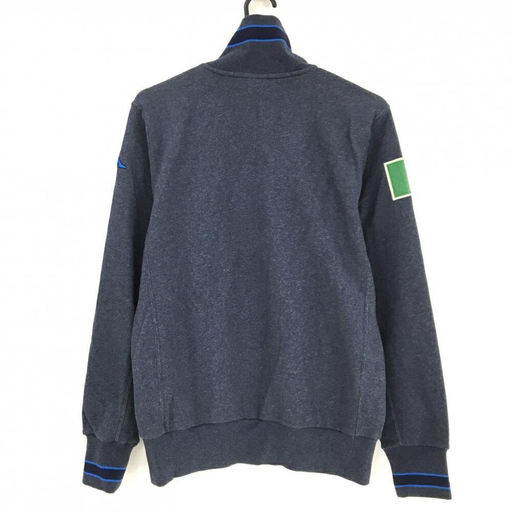 【新品】カッパ ジャケットブルゾン ネイビー×ブルー 裏起毛 ITALIAワッペン メンズ L ゴルフウェア Kappa