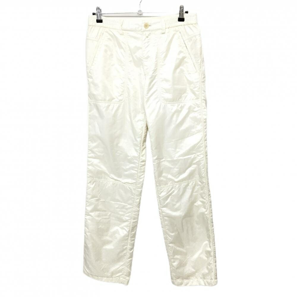 ヒールクリーク パンツ アイボリー 光沢感 ロゴプリント 裏起毛 メンズ 50(L) ゴルフウェア Heal Creek