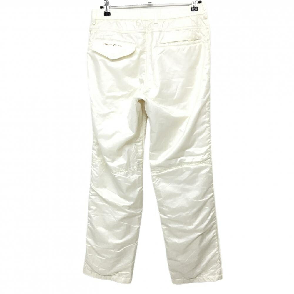 ヒールクリーク パンツ アイボリー 光沢感 ロゴプリント 裏起毛 メンズ 50(L) ゴルフウェア Heal Creek