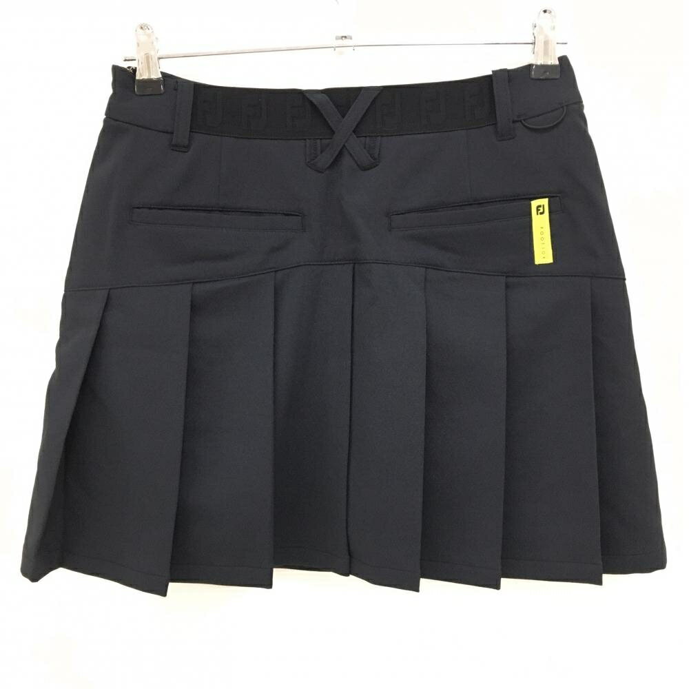 【超美品】フットジョイ スカート 黒 ストレッチ 撥水 TWINSOF 内側インナーパンツ レディース M ゴルフウェア 2024年モデル FootJoy