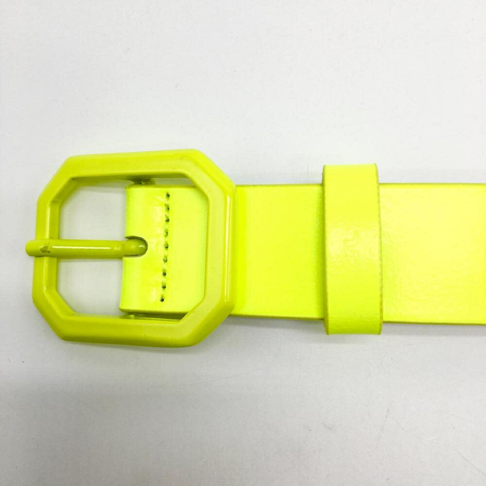 ジェイリンドバーグ ベルト 蛍光イエロー GENUINE LEATHER レディース ゴルフウェア J．LINDEBERG