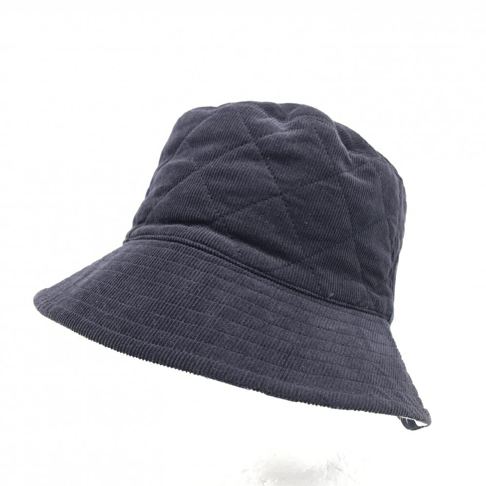 アンパスィ リバーシブルハット ネイビー コーデュロイ 裏ロゴ総柄 ゴルフウェア and per se