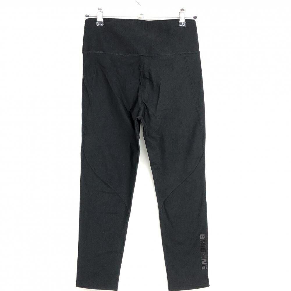 【超美品】ブリーフィング レギンスパンツ 黒 裏微起毛 裾ロゴ レディース LARGE ゴルフウェア BRIEFING
