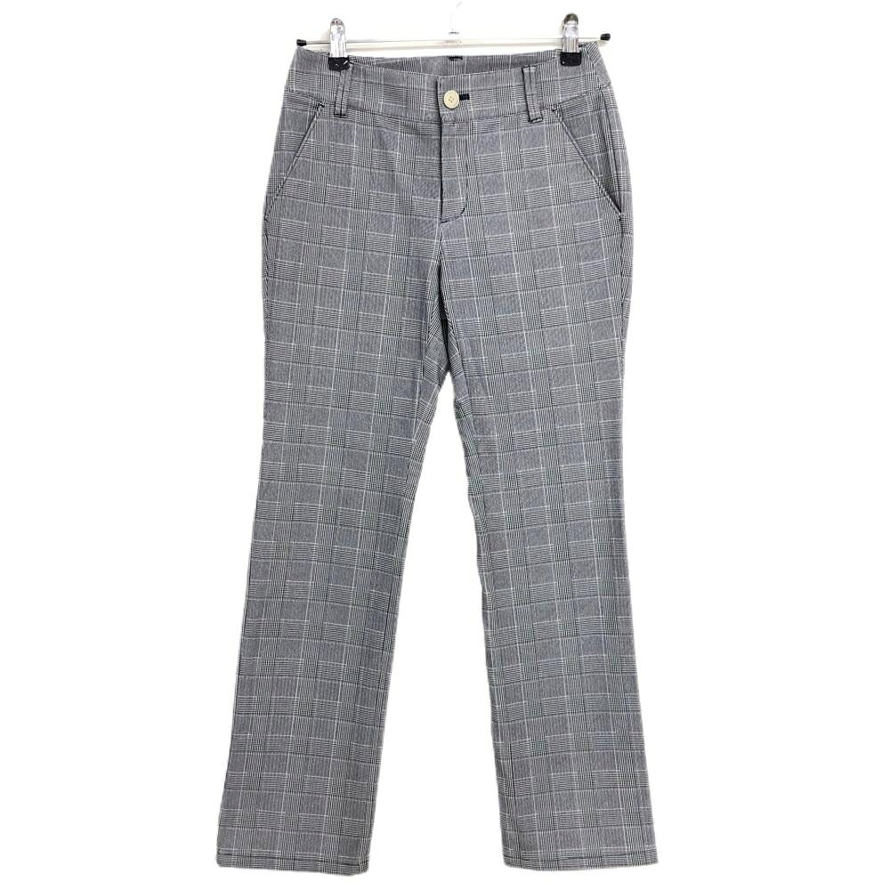 【ポイント10倍！楽天スーパーセール期間限定】【美品】ポールスチュアートスポーツ パンツ 白×黒 グレンチェック 裏起毛 ストレッチ レディース 7 ゴルフウェア Paul Stuart SPORT