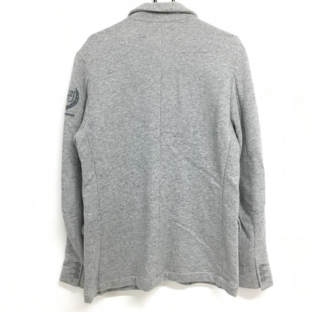 ハイドロゲン テーラードジャケット 杢グレー 裏微起毛 メンズ L ゴルフウェア HYDROGEN