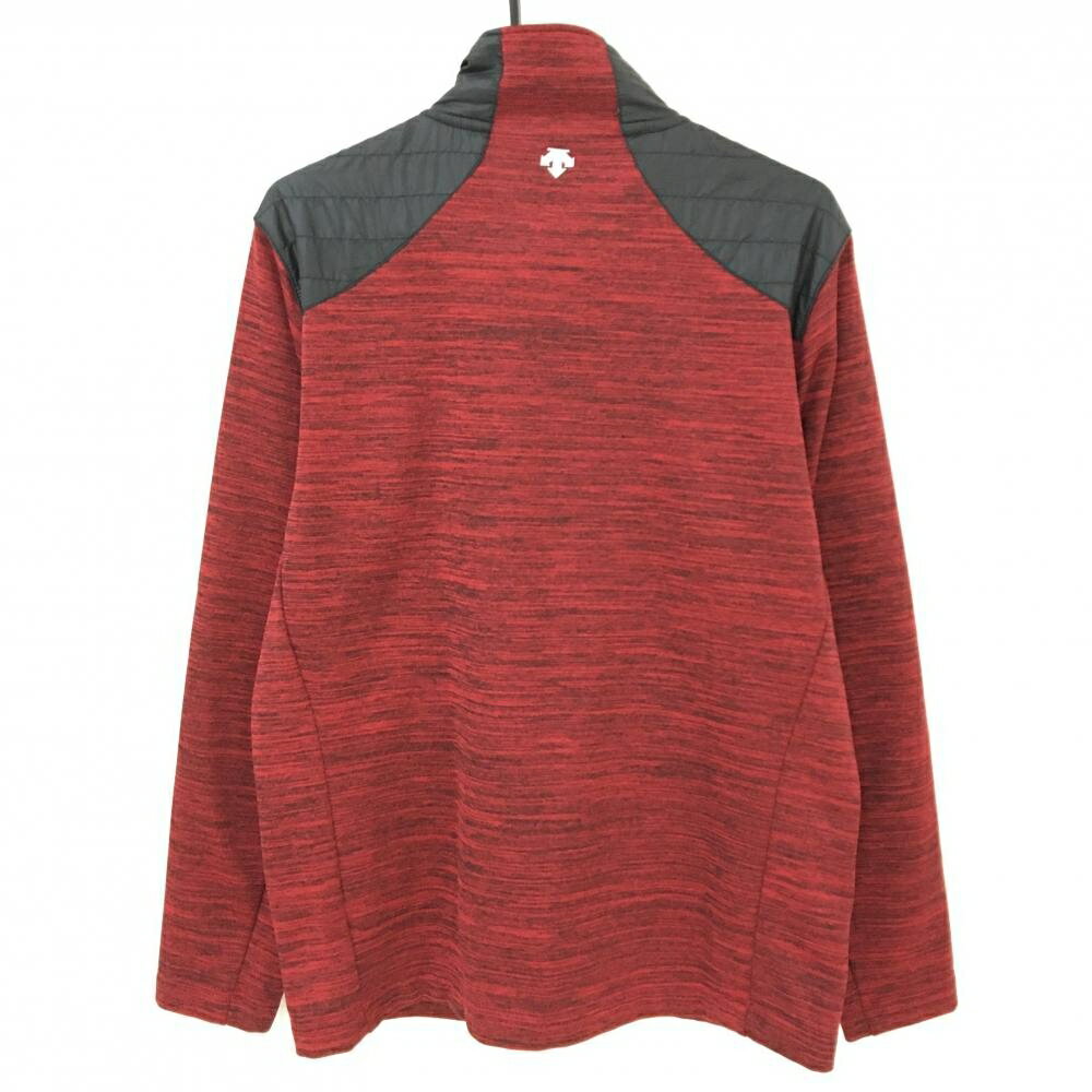【美品】スリクソンバイデサント ジャケット レッド×黒 肩中綿 裏起毛 メンズ LL ゴルフウェア SRIXON