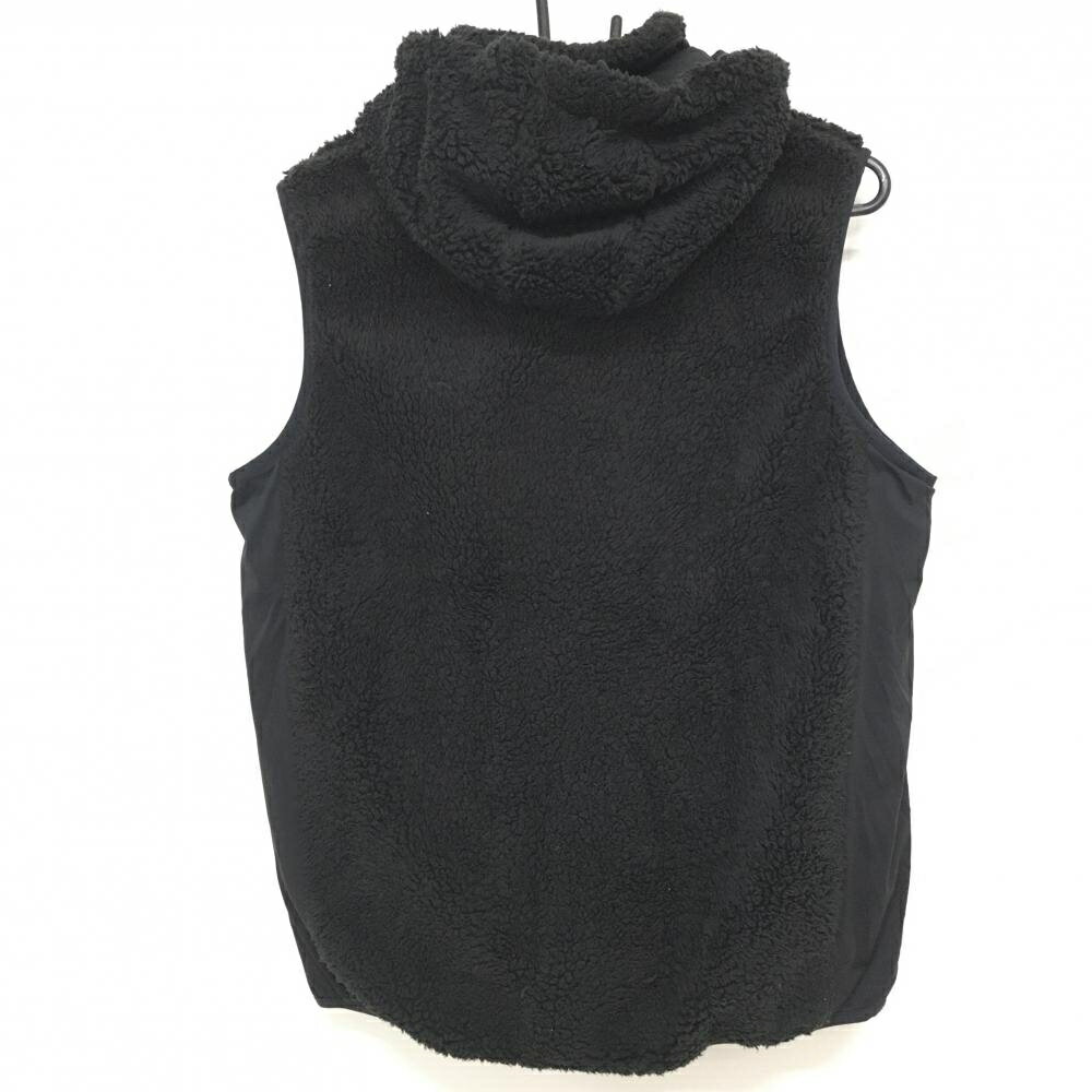 ヒールクリーク 2WAYボアベスト 黒 フード着脱可 メンズ 48(M) ゴルフウェア Heal Creek