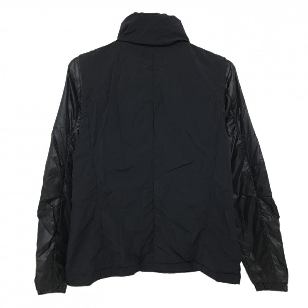 【美品】マンシングウェア 2WAY中綿ジャケット 黒 袖着脱可 レディース M ゴルフウェア Munsingwear