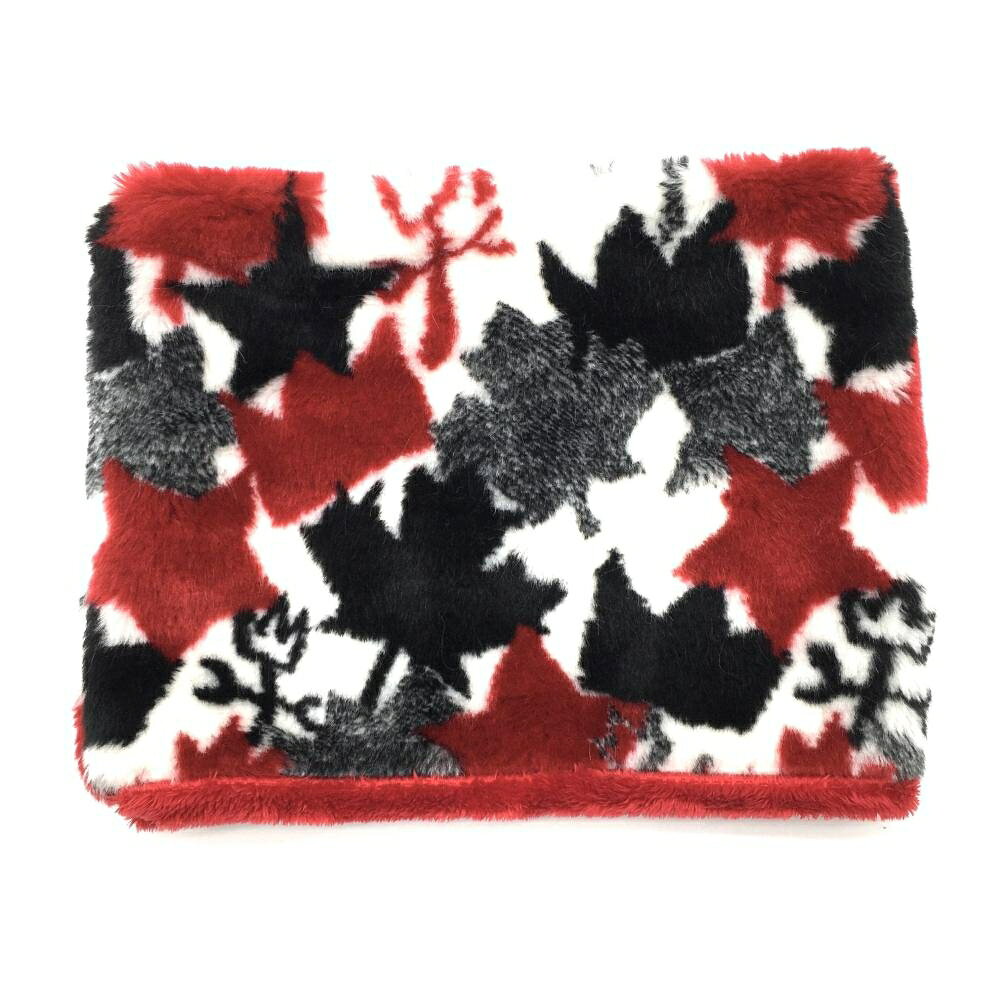 【超美品】カステルバジャック リバーシブルネックウォーマー レッド×黒 総柄 起毛 裏無地 ゴルフウェア CASTELBAJAC