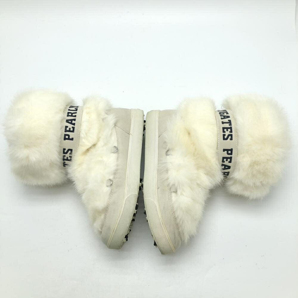 パーリーゲイツ ゴルフブーツ 白 ファー 053-8292102 レディース 24.5 ゴルフウェア PEARLY GATES