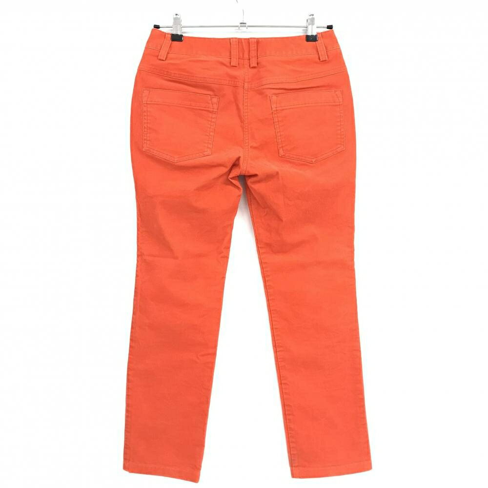 プーマ パンツ オレンジ コーデュロイ ロゴ刺しゅう ストレッチ レディース M ゴルフウェア PUMA