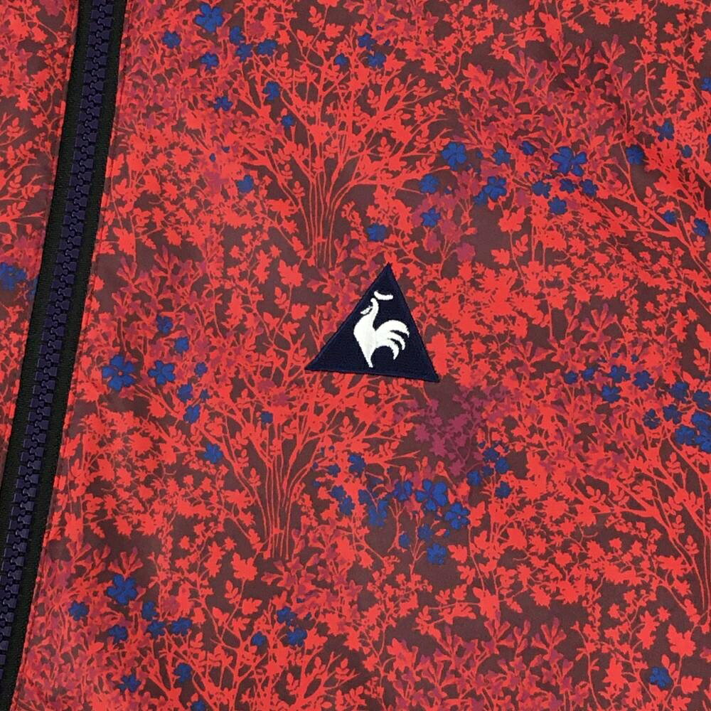 【超美品】ルコックゴルフ 中綿ジャケット レッド×ブルー 花柄 メンズ M ゴルフウ...
