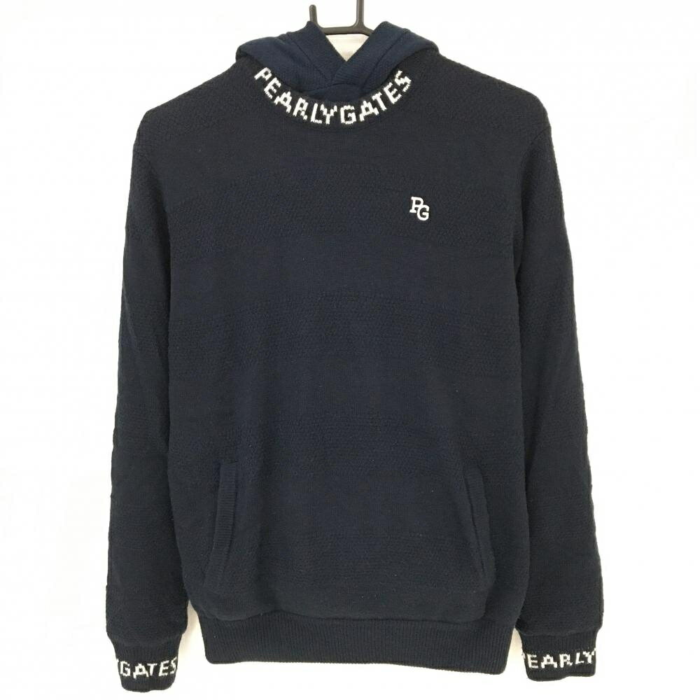 パーリーゲイツ ツインセーター ネイビー 裏地付セーター パーカー メンズ 4(M) ゴルフウェア PEARLY G..