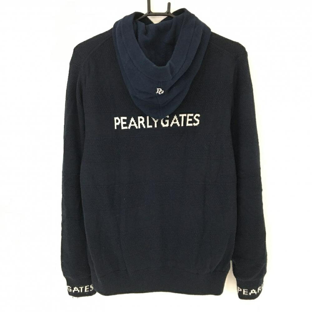パーリーゲイツ ツインセーター ネイビー 裏地付セーター パーカー メンズ 4(M) ゴルフウェア PEARLY GATES