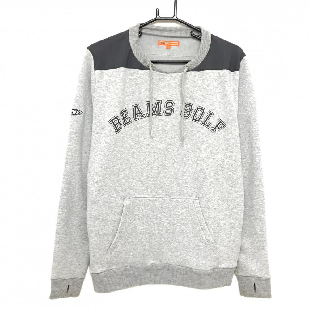 ビームスゴルフ トレーナー 杢グレー 肩切替 裏起毛 メンズ L ゴルフウェア BEAMS GOLF