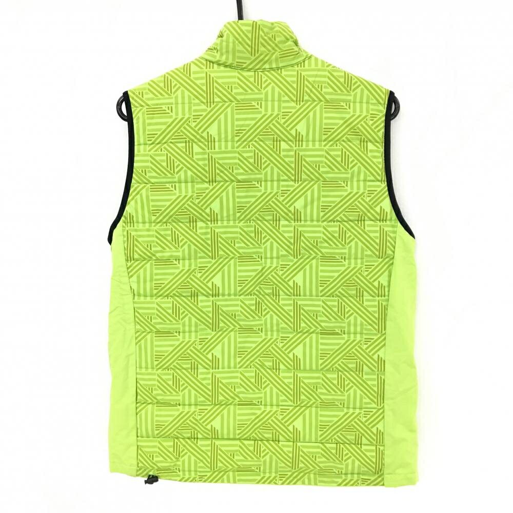 【美品】アディダス 中綿リバーシブルベスト ライトグリーン 総柄 メンズ M/M ゴルフウェア adidas