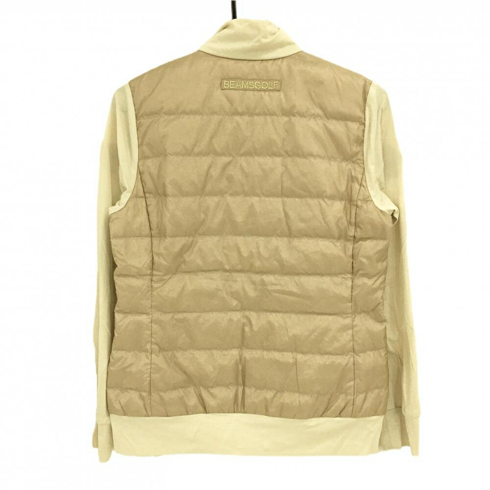 【美品】ビームスゴルフ ダウンジャケット ベージュ 身頃ダウン レディース M ゴルフウェア BEAMS GOLF