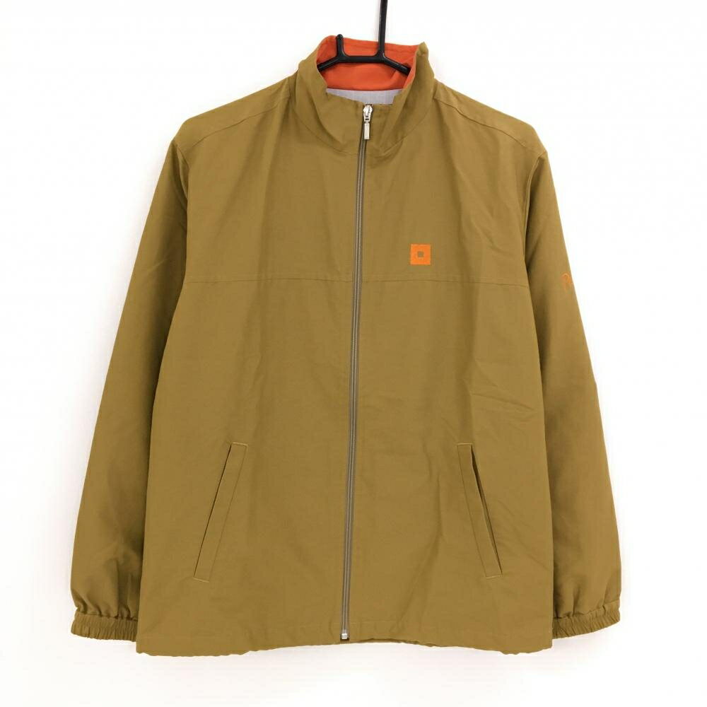 【超美品】オノフ ジャケット ブラウン×オレンジ 蓄熱裏地 ドローコード メンズ M ゴルフウェア ONOFF