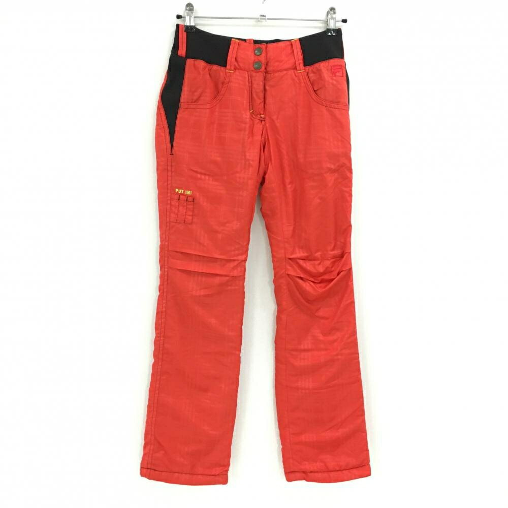 フィラゴルフ中綿パンツオレンジチェ...