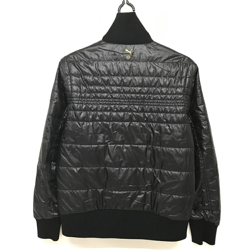 【美品】プーマ 中綿リバーシブルジャケット 黒 裏オレンジ キルティング 4WAY 袖...