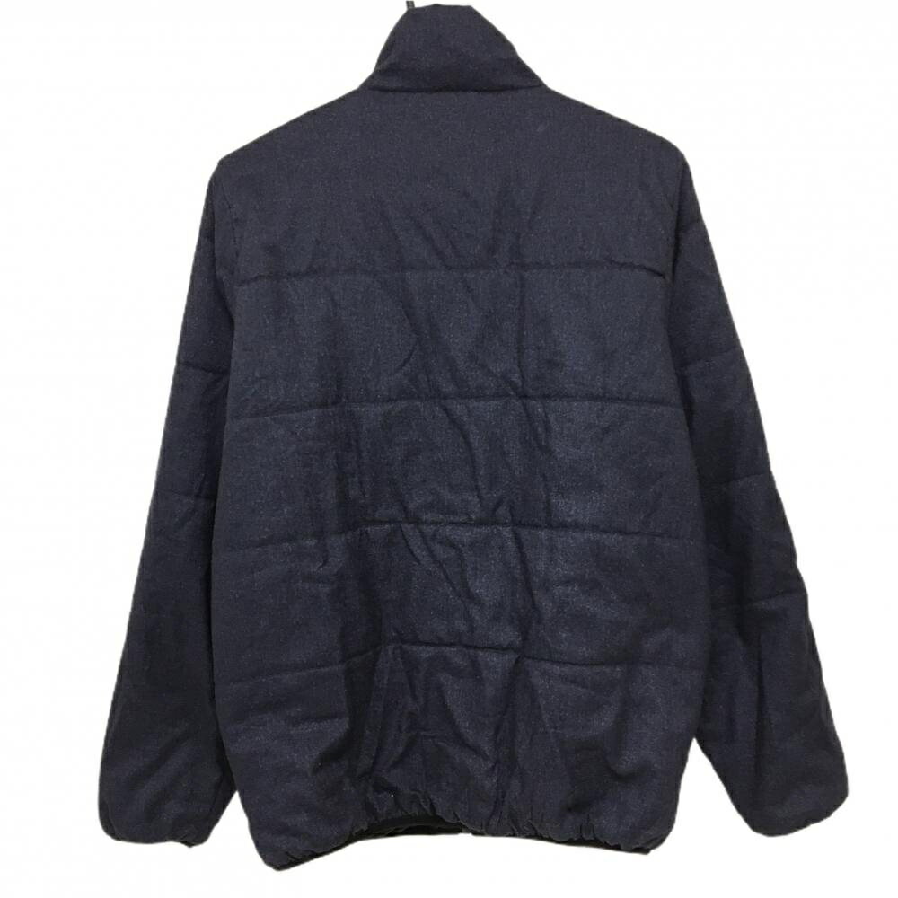 キャスコ 中綿ジャケット 杢ネイビー 裾ロゴワッペン メンズ L ゴルフウェア KASCO