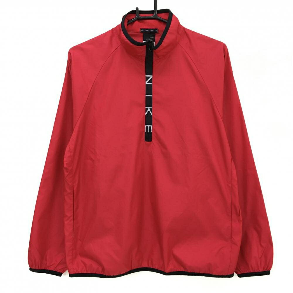 ナイキブルゾンレッド×黒ハーフジッ...