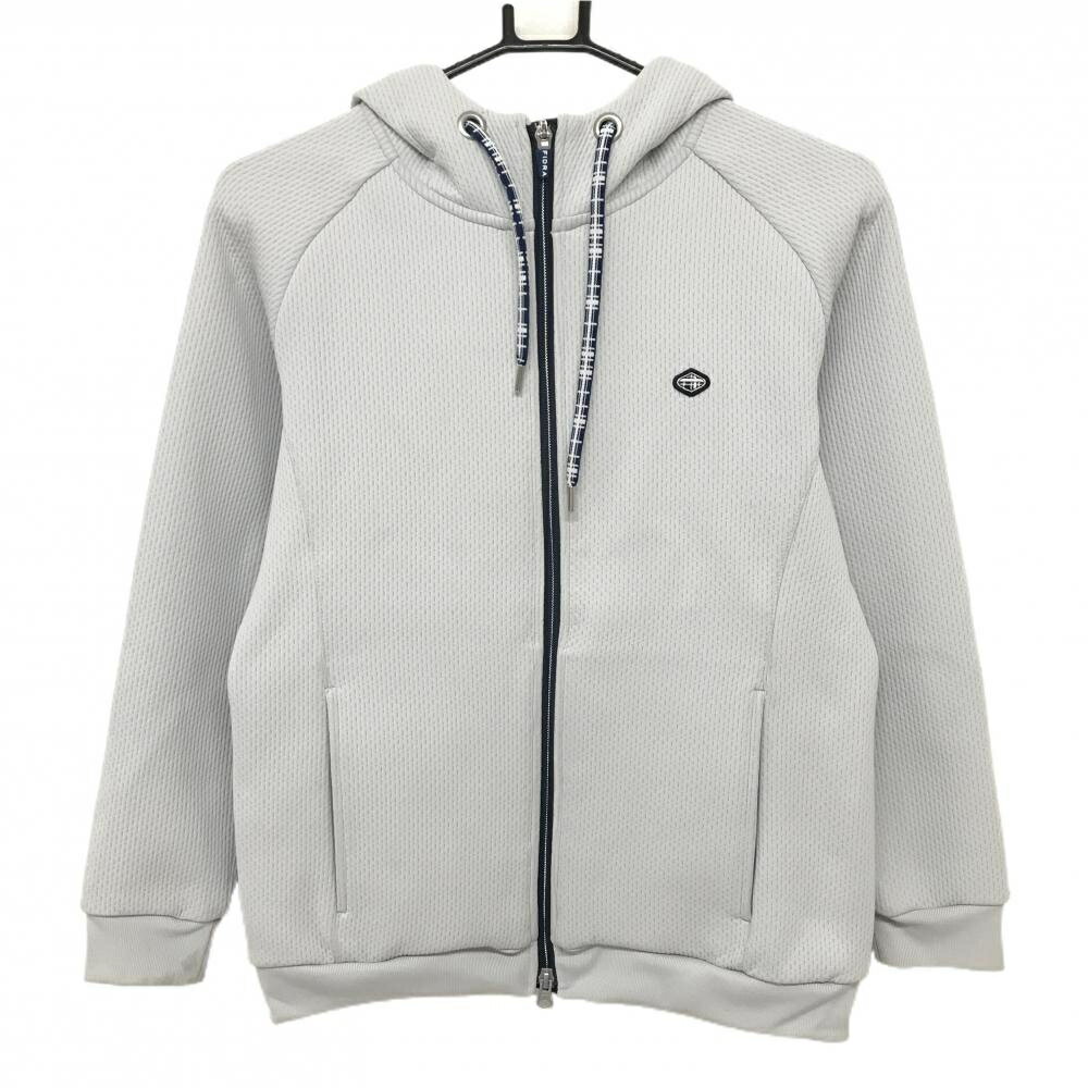 美品！ ☆ゴルフレディース ロゴフーディジップJK ゴルフウェア レディース アウター ブルゾン / ロゴ入りジップアップ