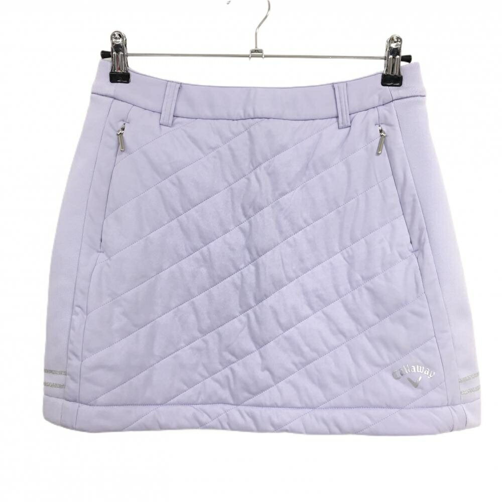 【超美品】キャロウェイ 中綿スカート パープル サイド切替 ロゴシルバー レディース M ゴルフウェア C..