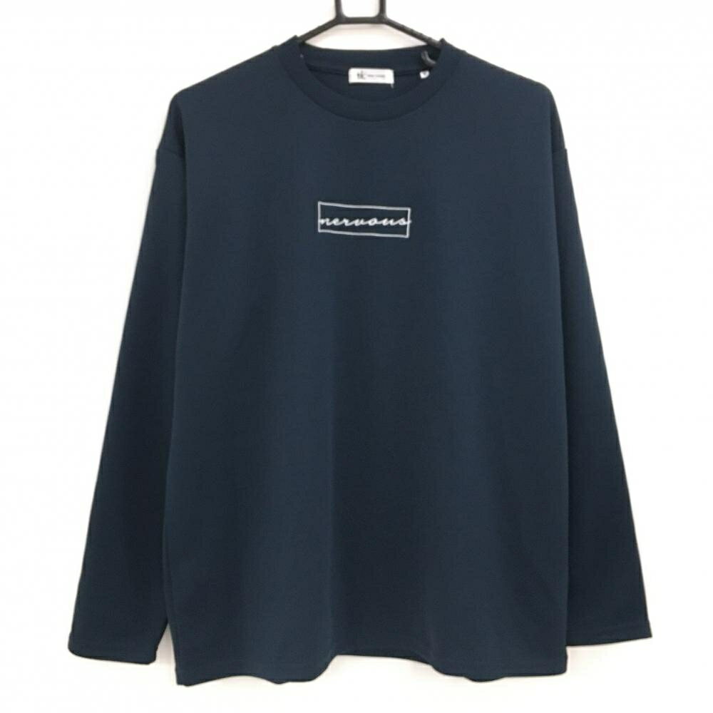 【超美品】タケオキクチ 長袖Tシャツ ネイビー 刺しゅう白 メンズ M ゴルフウェア TAKEO KIKUCHI