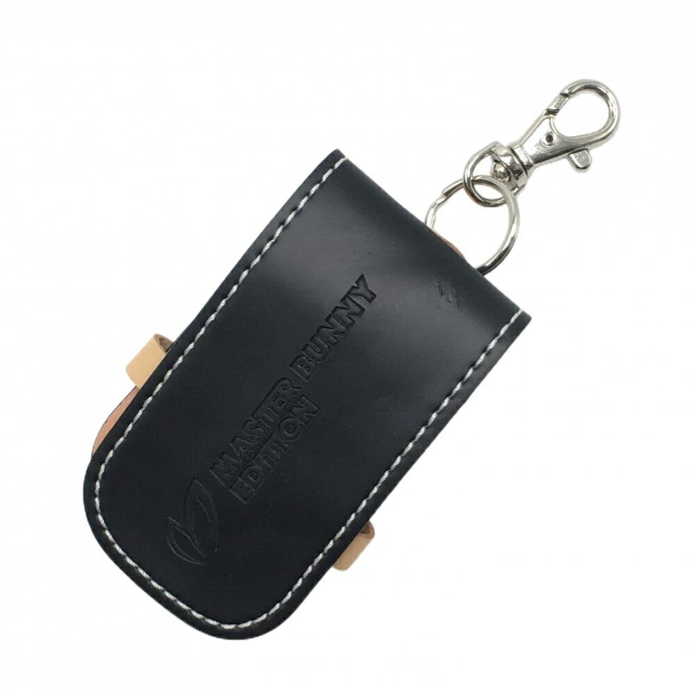 マスターバニー キーケース 黒 ロゴ型押し しわ、跡ありゴルフ MASTER BUNNY EDITION
