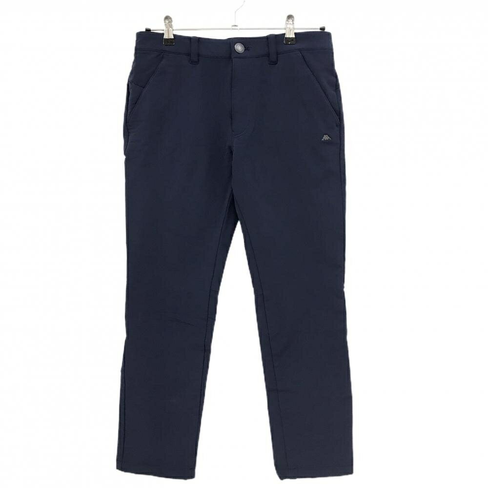 【美品】カッパ パンツ ネイビー 裏微起毛 ストレッチ 裾薄汚れ メンズ 74/S ゴルフウェア Kappa