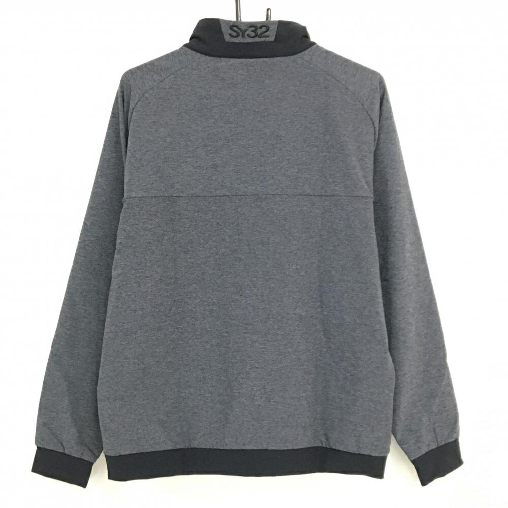 【新品】SY32 ジャケット 杢グレー×黒 裏起毛 撥水 保温 ストームフリース メンズ L ゴルフウェア 2023年モデル SY32 BY SWEET YEARS