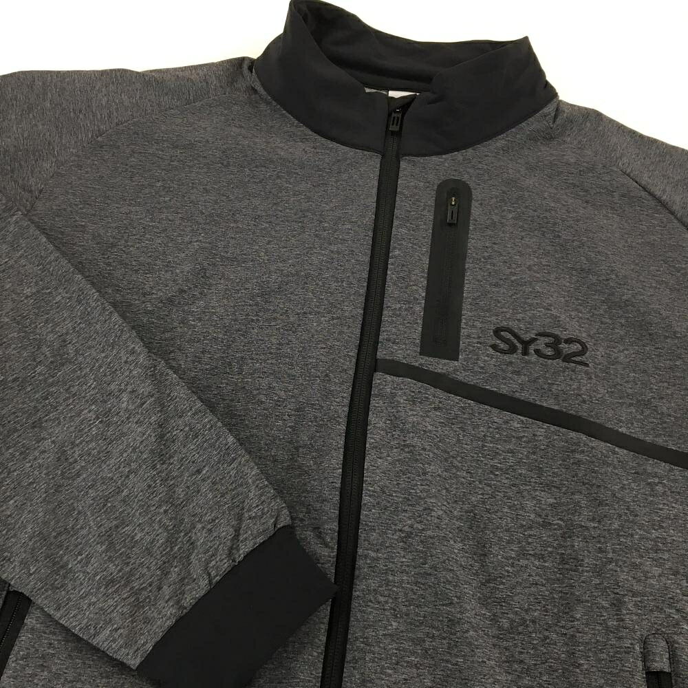 【新品】SY32 ジャケット 杢グレー×黒 裏起毛 撥水 保温 ストームフリース メンズ ...
