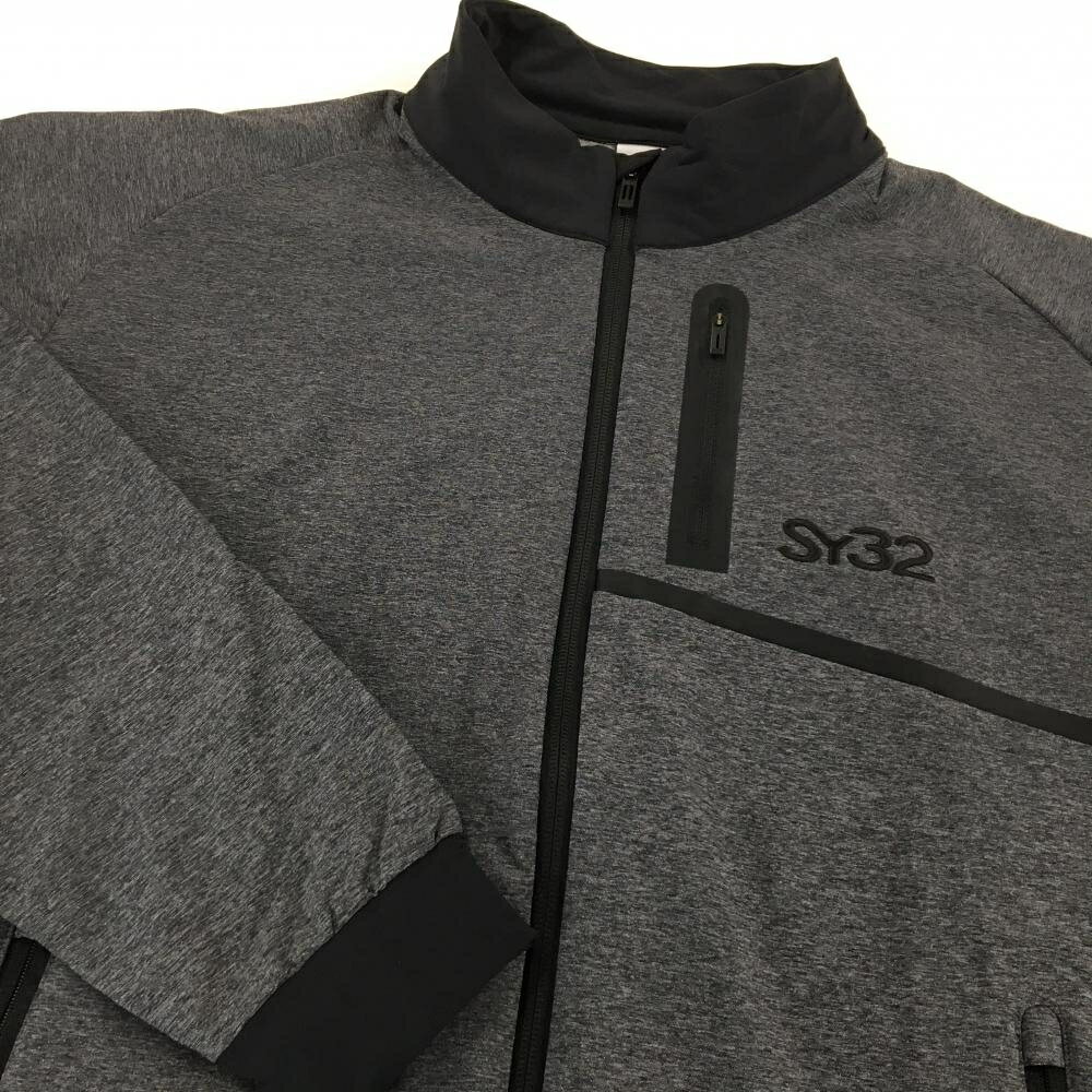 【新品】SY32 ジャケット 杢グレー×黒 裏起毛 撥水 保温 ストームフリース メンズ XL ゴルフウェア 2023年モデル SY32 BY SWEET YEARS