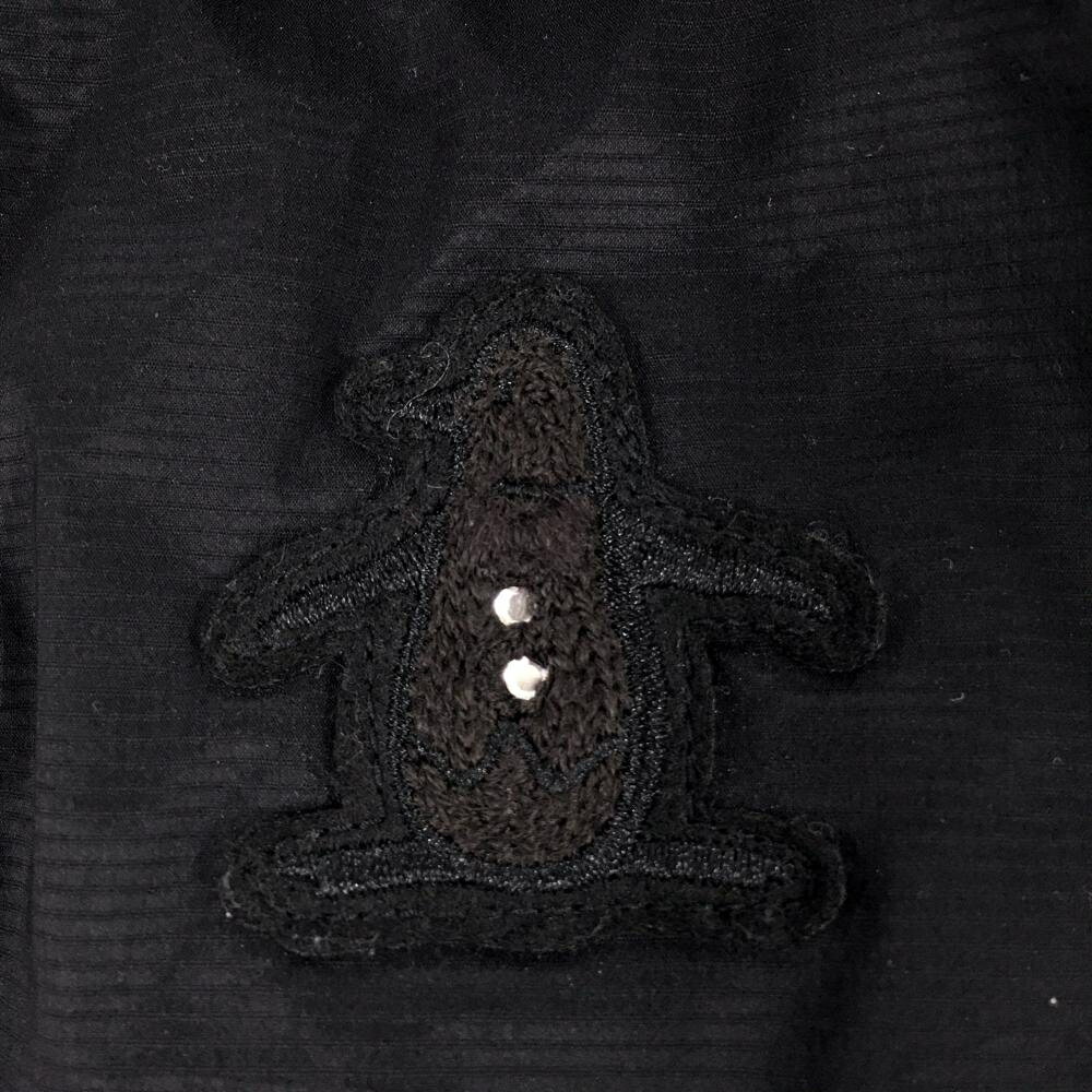 マンシングウェア ダウンジャケット 黒 ロゴワッペン ダウン90％ フェザー10％ レディース M ゴルフウェア Munsingwear