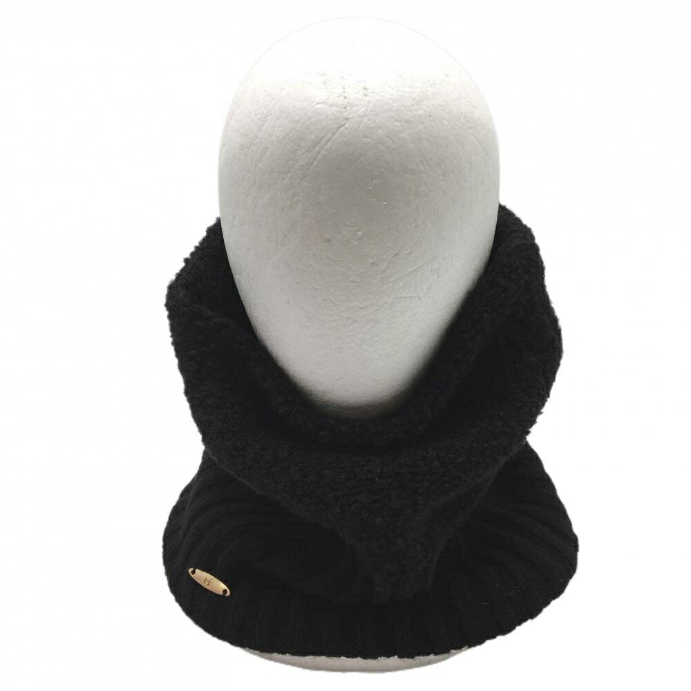 【美品】ヒールクリーク ネックウォーマー 黒 ニット ゴルフウェア Heal Creek