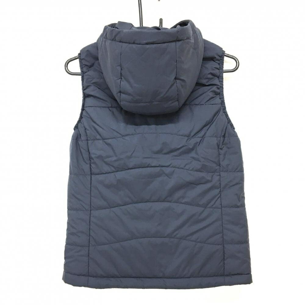 【超美品】フィドラ 中綿ベスト ネイビー×白 CROSS HEAT ヒーター内臓 通電確認済み レディース S/P ゴルフウェア FIDRA