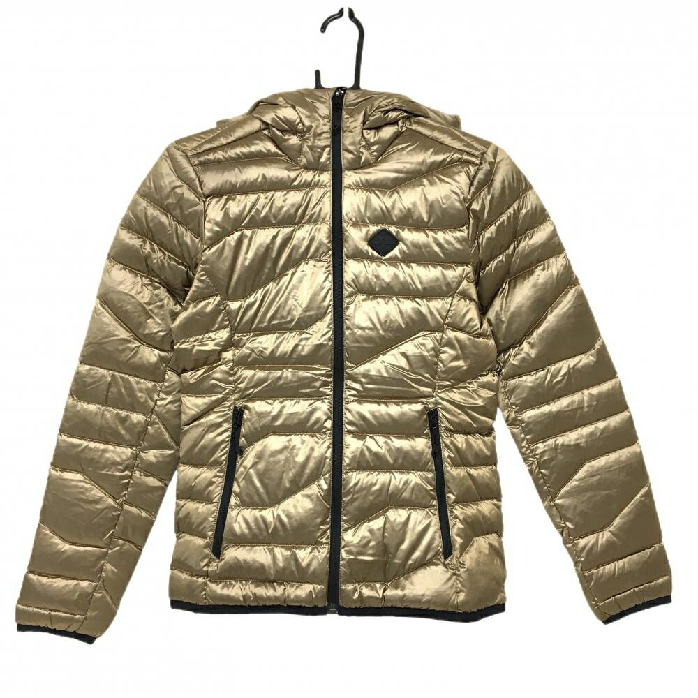 【超美品】ジェイリンドバーグ ダウンジャケット ブラウンゴールド フード付 レディース XS ゴルフウェア J．LINDEBERG