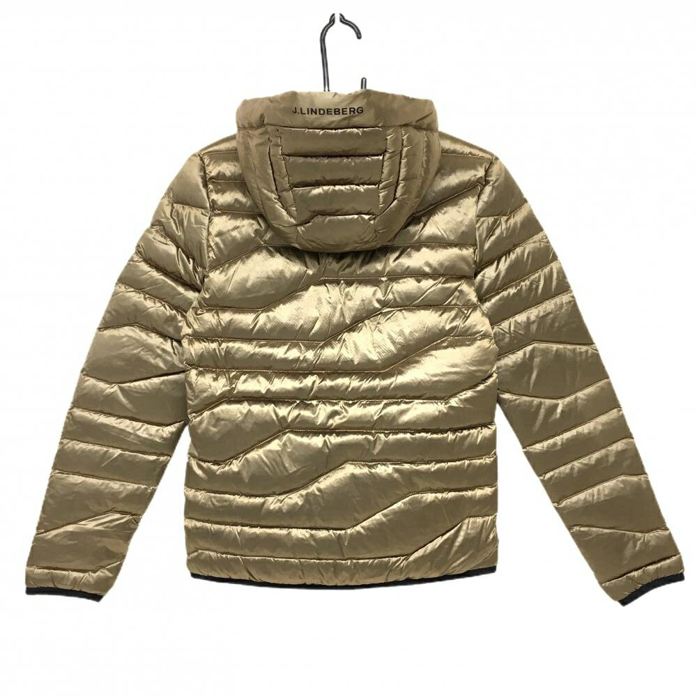 【超美品】ジェイリンドバーグ ダウンジャケット ブラウンゴールド フード付 レディース XS ゴルフウェア J．LINDEBERG