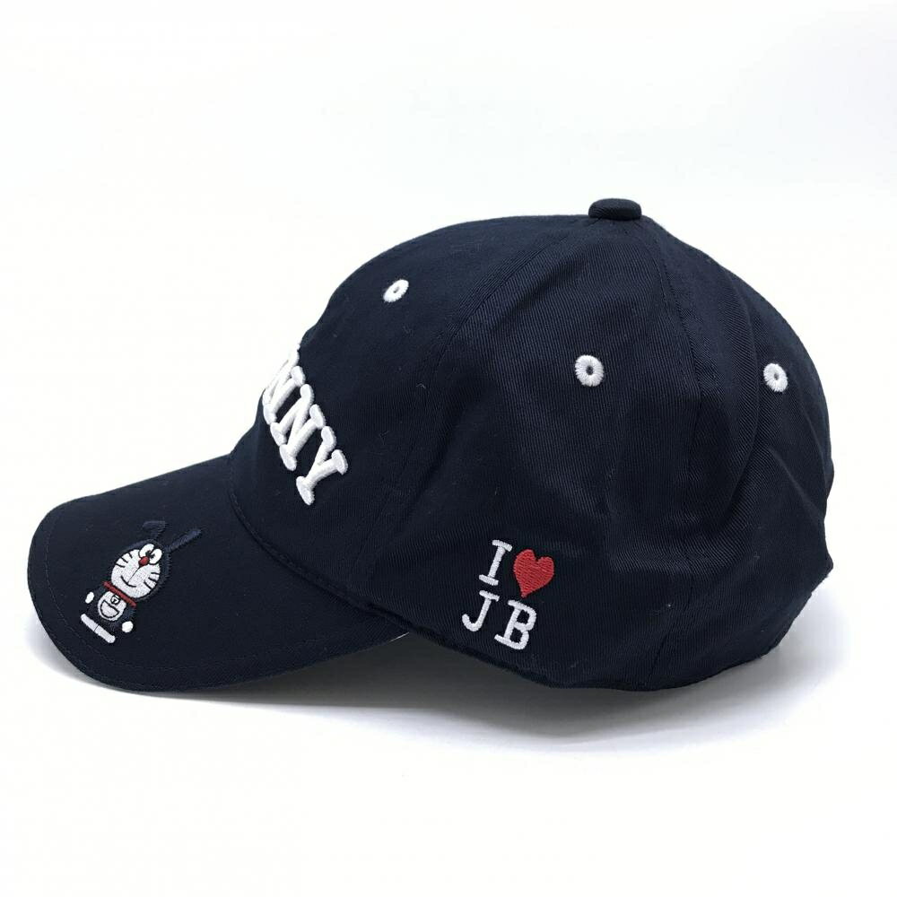 【超美品】ジャックバニー×ドラえもん キャップ ネイビー×白 ドラえもん 立体ロゴ FR ゴルフウェア Jack Bunny
