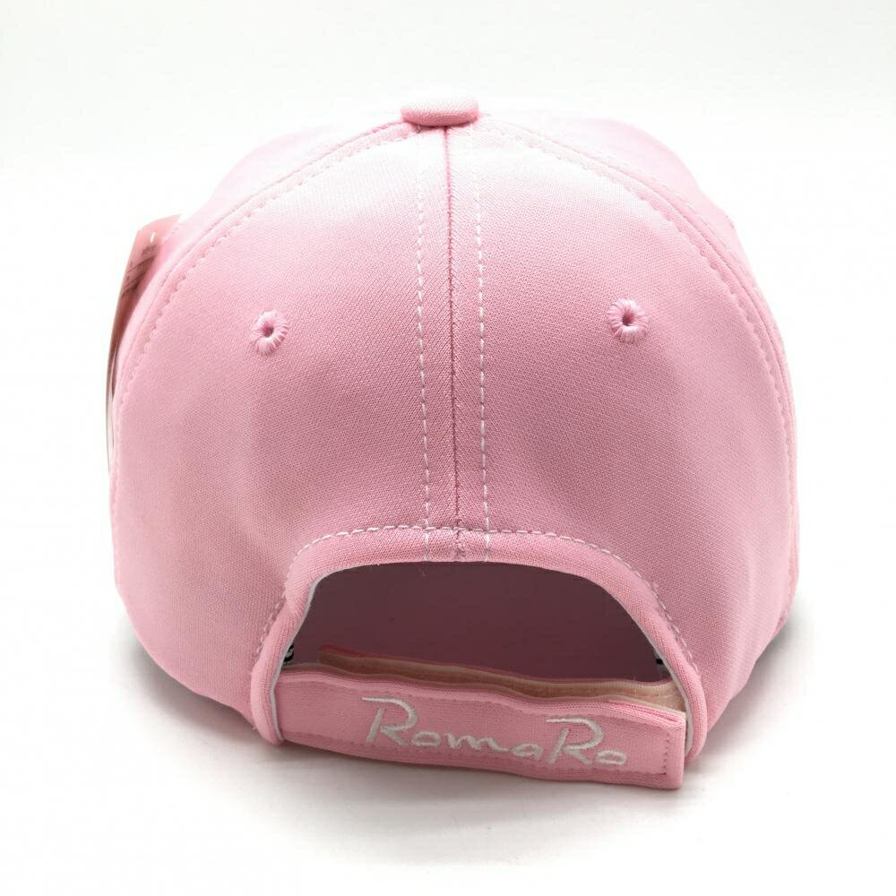 【新品】ロマロ キャップ ピンク ロゴ刺しゅう フリーサイズ ゴルフウェア Romaro