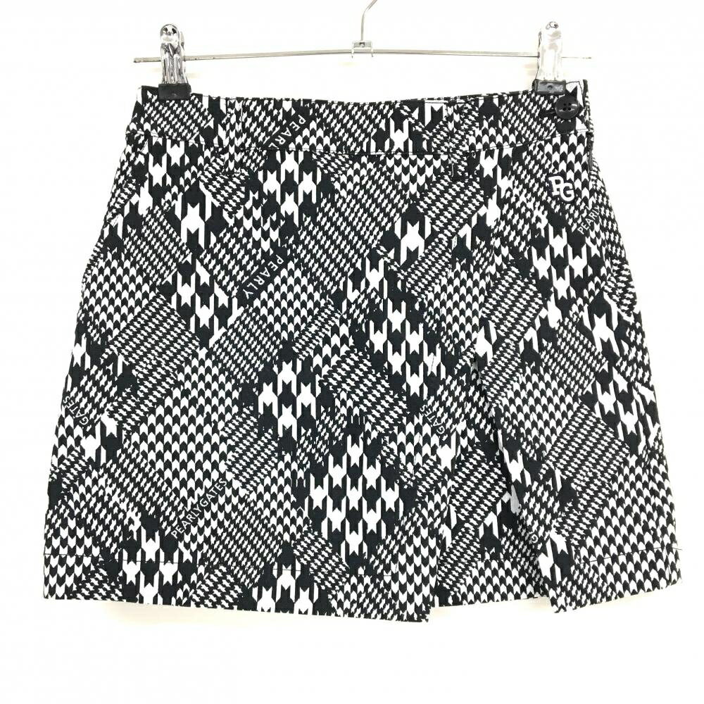 【超美品】パーリーゲイツ スカート ダークネイビー×白 千鳥格子 ストレッチ レディース 00(XS) ゴルフウェア 2023年モデル PEARLY GATES