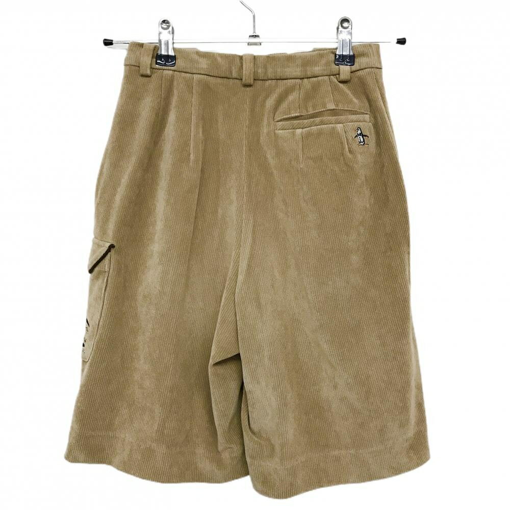 【美品】マンシングウェア キュロットスカート ライトブラウン コーデュロイ レディース 7 ゴルフウェア Munsingwear