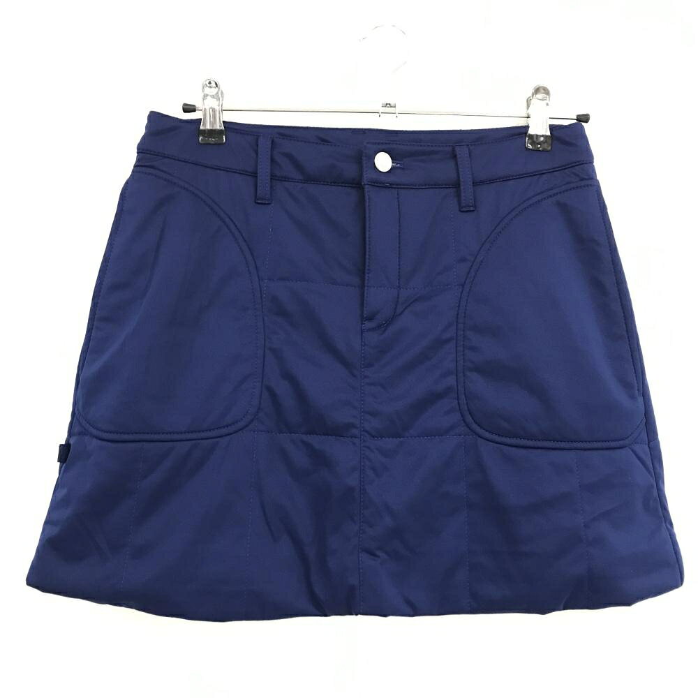 【超美品】ジャックバニー 中綿スカート ネイビー キルティング 内側インナーパンツ レディース 2(L) ゴルフウェア Jack Bunny