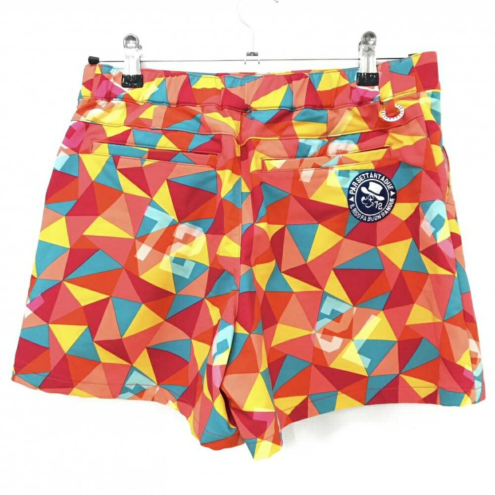 【超美品】パーセッタンタドゥエ キュロットスカート マルチカラー 総柄 裏微起毛 レディース L ゴルフウェア PAR72