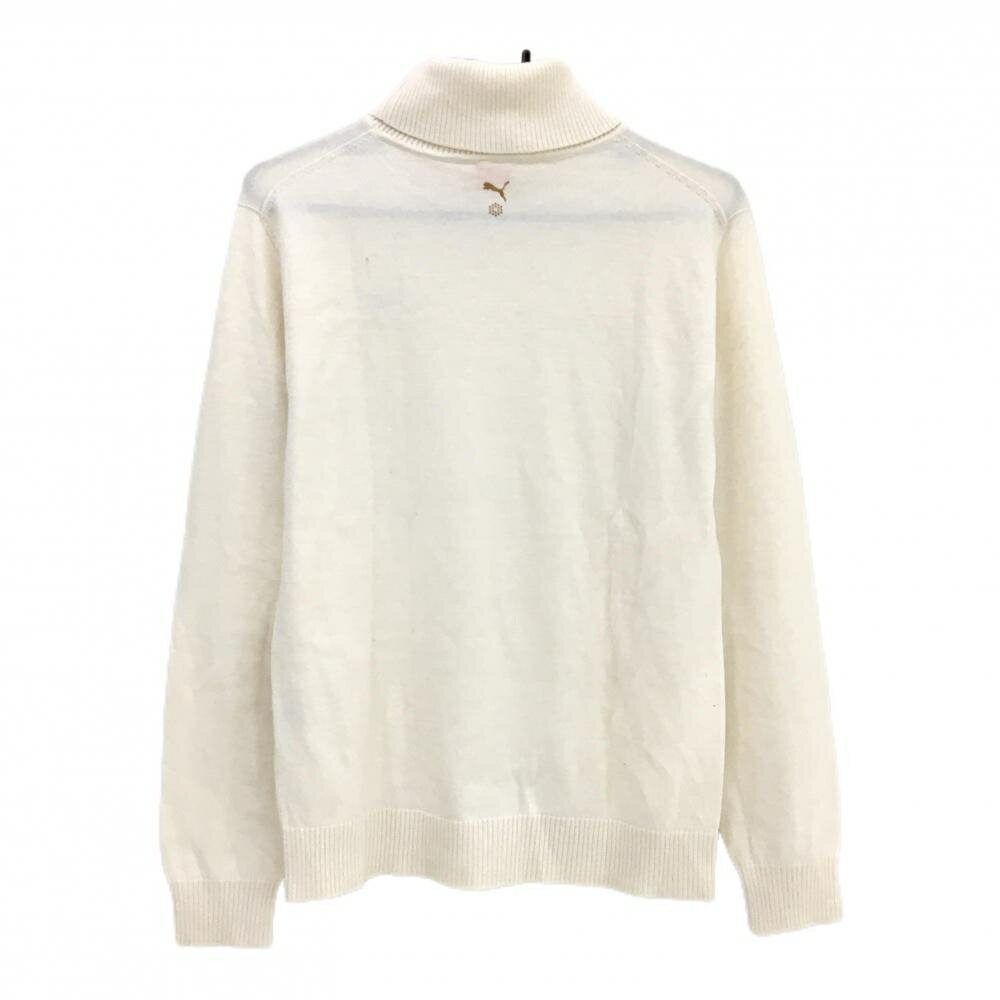 プーマ タートルネックセーター アイボリー ニット ウール混 メンズ O ゴルフウェア PUMA