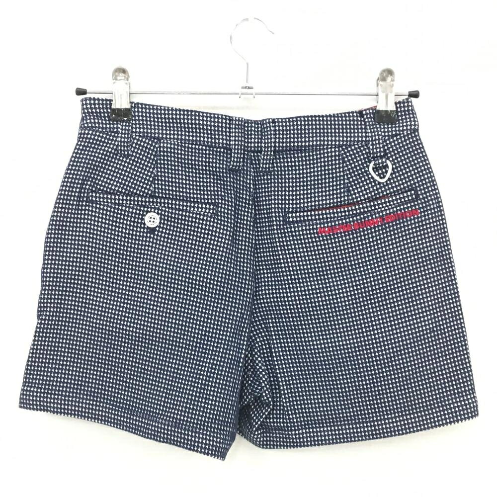 レオナード 楽天市場店の【超美品】マスターバニー ショートパンツ ネイビー×白 千鳥格子調織生地 レディース 0(S) ゴルフウェア MASTER BUNNY EDITION｜アングル2