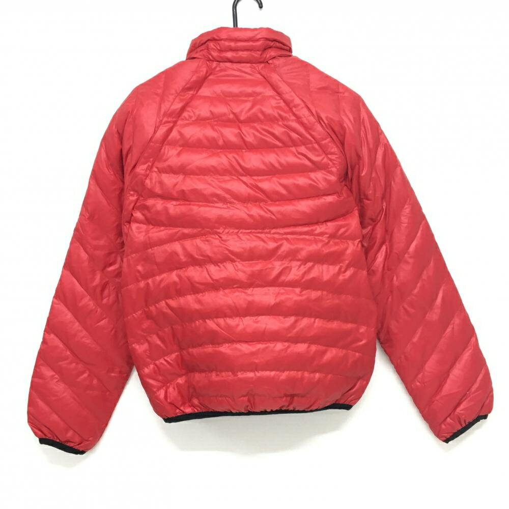 【美品】エドウィン 2WAYダウンジャケット レッド 袖着脱可 メンズ MEDIUM ゴルフウェア EDWIN GOLF